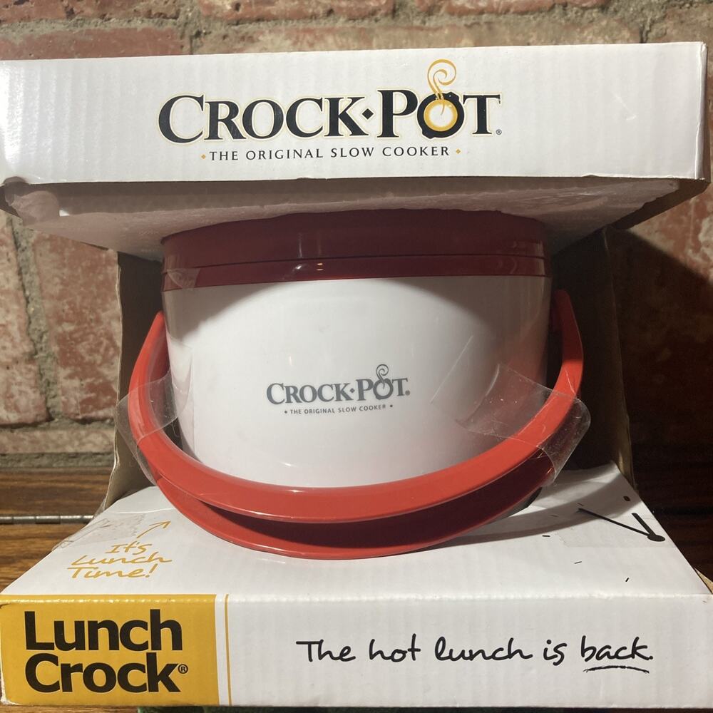 Crock-Pot Lunch Crock 20 oz Food Warmer White & Red New In Box
